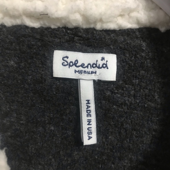 Splendid Heather French Terry Moto Jacket Medium - Picture 2 of 6